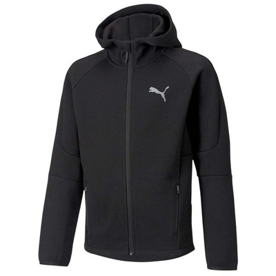 Puma Evostripe Logo FullZip Hoodie Boys Black Повседневная верхняя одежда 589194-01