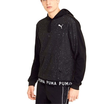 

Puma Printed Training Pullover Hoodie Mens Black Casual Outerwear 52154651, Черный