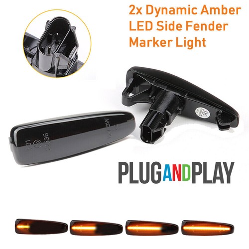 FOR MITSUBISHI LANCER EVO X AMBER SEQUENTIAL LED FRONT SMOKE