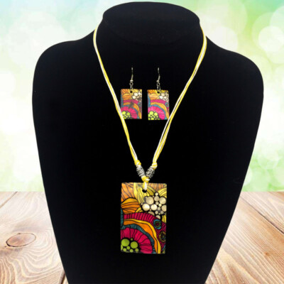 Geometric Necklace Jewelry Set Geometry Women Earrings Bohemian Necklace Sets US