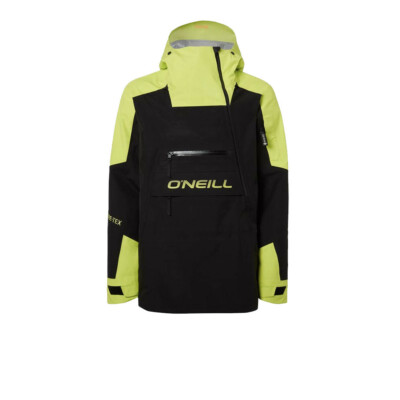 O'NEILL ONEILL MENS O'NEILL GORE-TEX 3L PSYCHO TECH ANORAK JACKET TOP BLACK YELLOW