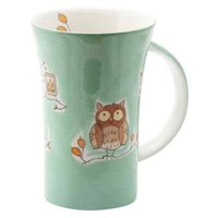 Mila Design Jumbo-Becher Adele & Oskar 0,5l - handbemalte Keramik - Eulen-Motiv