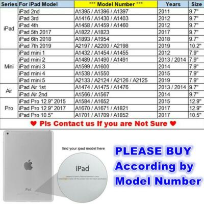 360 Rotating Leather Folio Case Cover Stand For iPad 234 Mini 2 3 4 Air 1 2 Pro