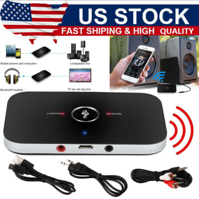 2in1 Bluetooth Transmitter & Receiver Wireless Adapter For Home Stereos/Speakers