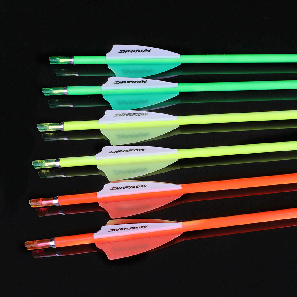 32" 24T Pure Carbon Arrows Archery SP400-1000 Vanes ID4.2MM Recurve Bow Shooting