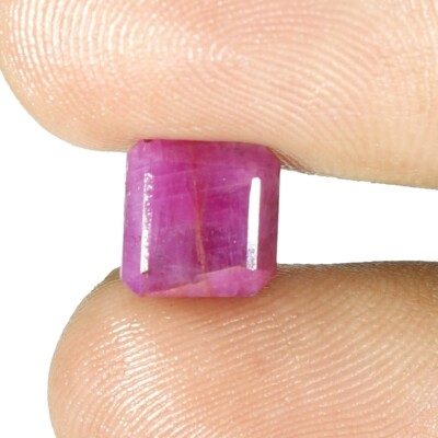 Elegant Radiant Cut Red Ruby A+ Quality Loose Gemstone 05.05  Cts Burmese Ruby