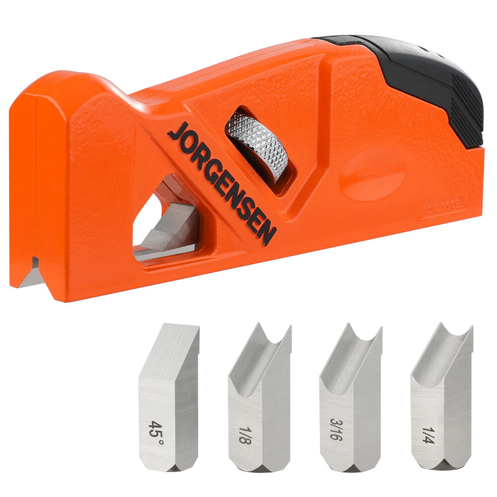 JORGENSEN Chamfer Plane Edge Corner Plane 4 Cutter Head Storage Space Hand Plane