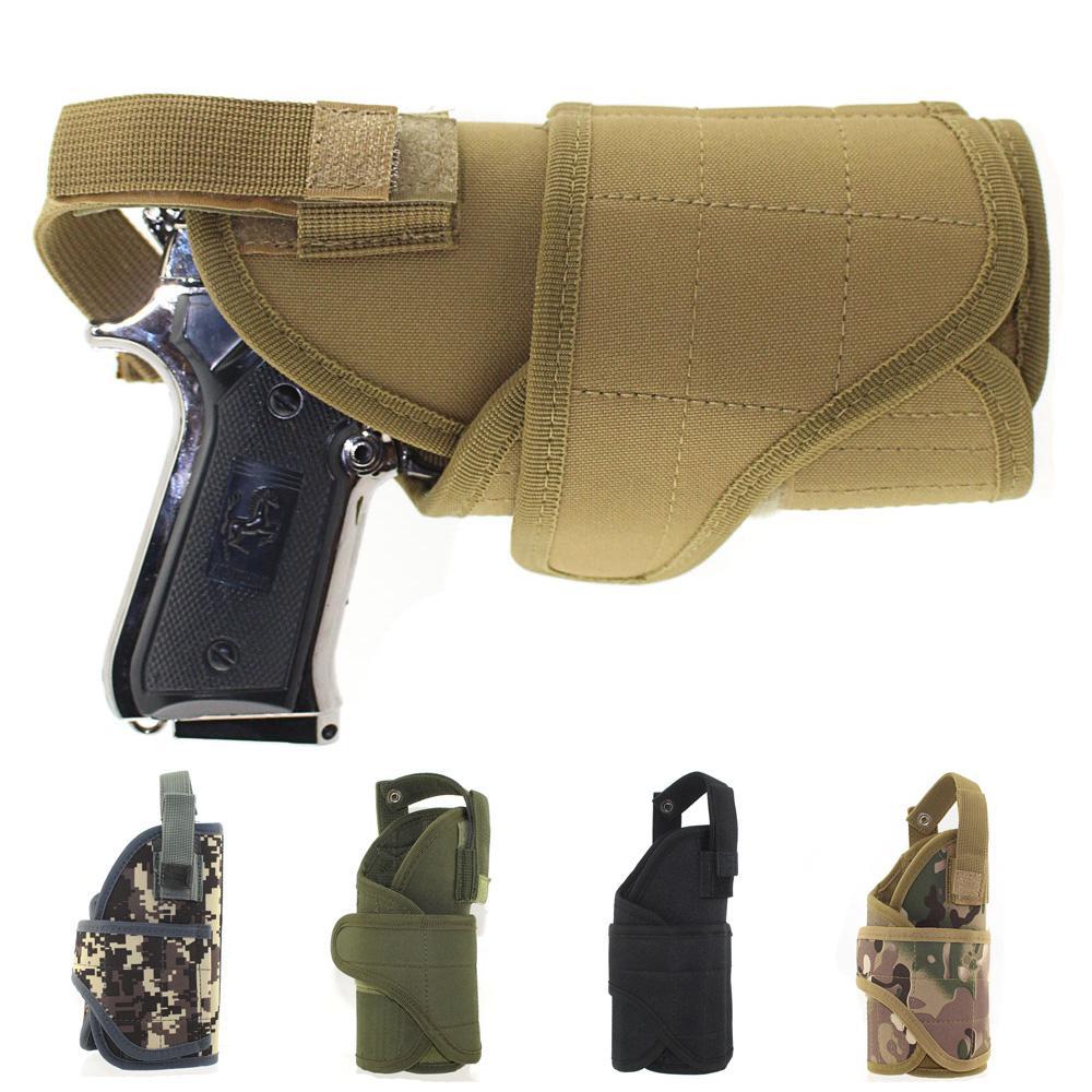 Adjustable Solid Gun Holster Pouch Molle Tactical Waist Pistol Holster