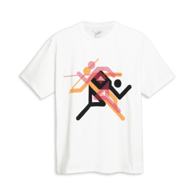 Puma Village Wear-графическая футболка с круглым вырезом и коротким рукавом, мужские белые повседневные топы