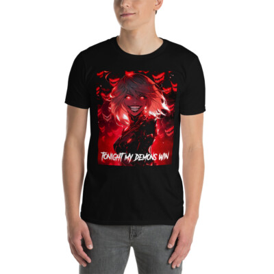 Tonight My Demons Win Horror Monster Creepy Gothic Short-Sleeve Unisex T-Shirt