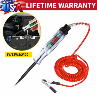 Car Circuit Tester Pen Auto Fuse Test Probe Light Tool For 6V 12V 24V DC  