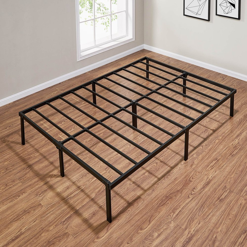 Mainstays 14'' Heavy-Duty Steel Slat Twin Platform Bed Frame, White