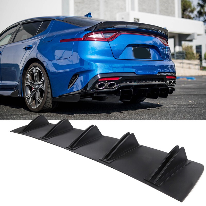 For KIA Forte Optima Rear Diffuser 10 Fins Bumper Lip Splitter Spoiler Body Kit