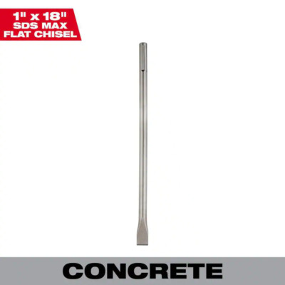 1 In. X 18 In. Sds-max Steel Flat Chisel | Milwaukee Sds Max Bit Usa Chisels +