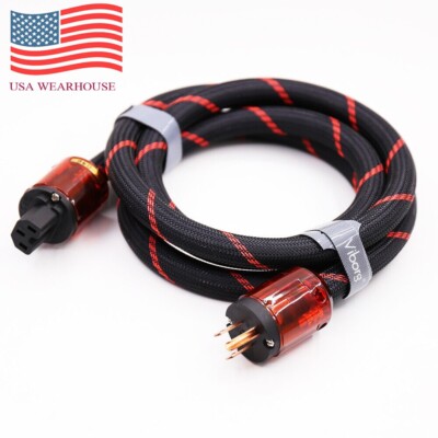 Hifi C13 US Audio Power Cable Pure Copper  IEC Plug 100% brand new Top Quality