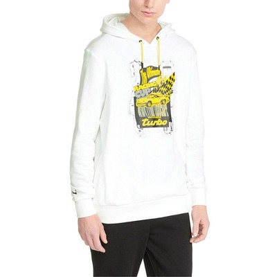 

Puma Pl Graphic Pullover Hoodie Mens White Casual Outerwear 53378607, Белый