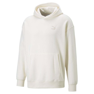 

Puma Classics Relaxed Pullover Hoodie Мужская белая повседневная верхняя одежда 53674799, Белый