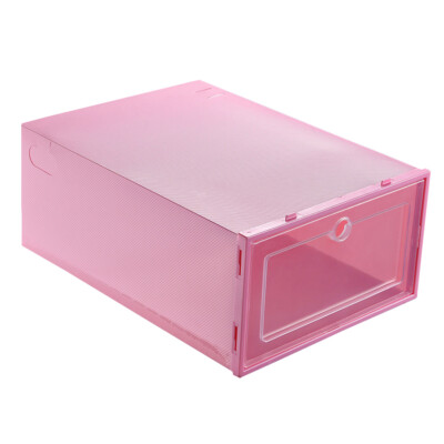 12Pcs Foldable Plastic Transparent Shoe Box Storage Clear Stackable Organizer