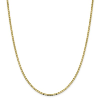 Pre-owned Superdealsforeverything Real 10kt Yellow Gold 2.4mm Flat Anchor Chain; 16 Inch; Lobster Clasp