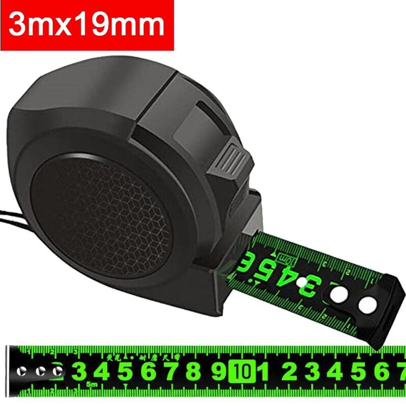 3/5/7.5/5M Fluorescent Self locking Steel Tape Metric Scale Measuring Tape