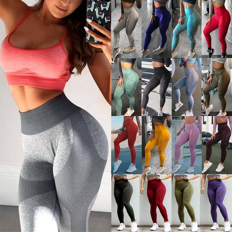 Women/'s Butt Lift Yoga Pants Casual Seamless Sports GYM Workout Leggings Trouser