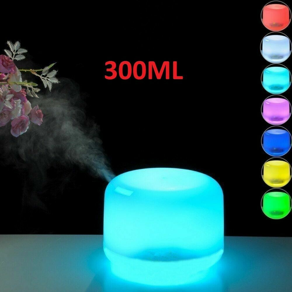 Aromaterapia 7 Led Umidificatore Ad Ultrasuoni Depuratore 300ml Diffusore cir