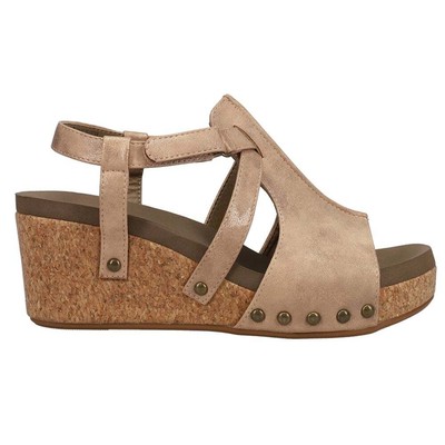 

Женские бежевые повседневные сандалии Corkys Seltzer Metallic Wedge 30-5400-PENN, Бежевый, Corkys Seltzer Metallic Wedge