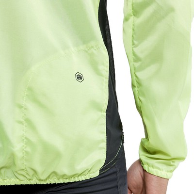 CRAFT CRAFT MENS ESSENCE LIGHT WIND JACKET TOP GREEN SPORTS RUNNING FULL ZIP WINDPROOF