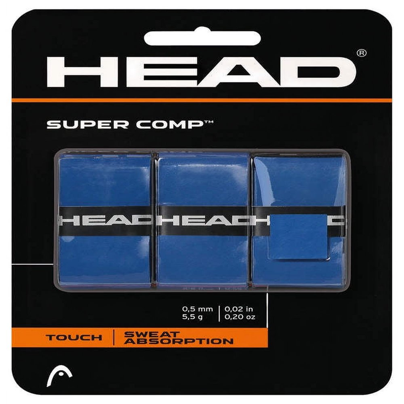 Super Comp Overgrip - Pack with Finishing Tape, Blue, Ideal 