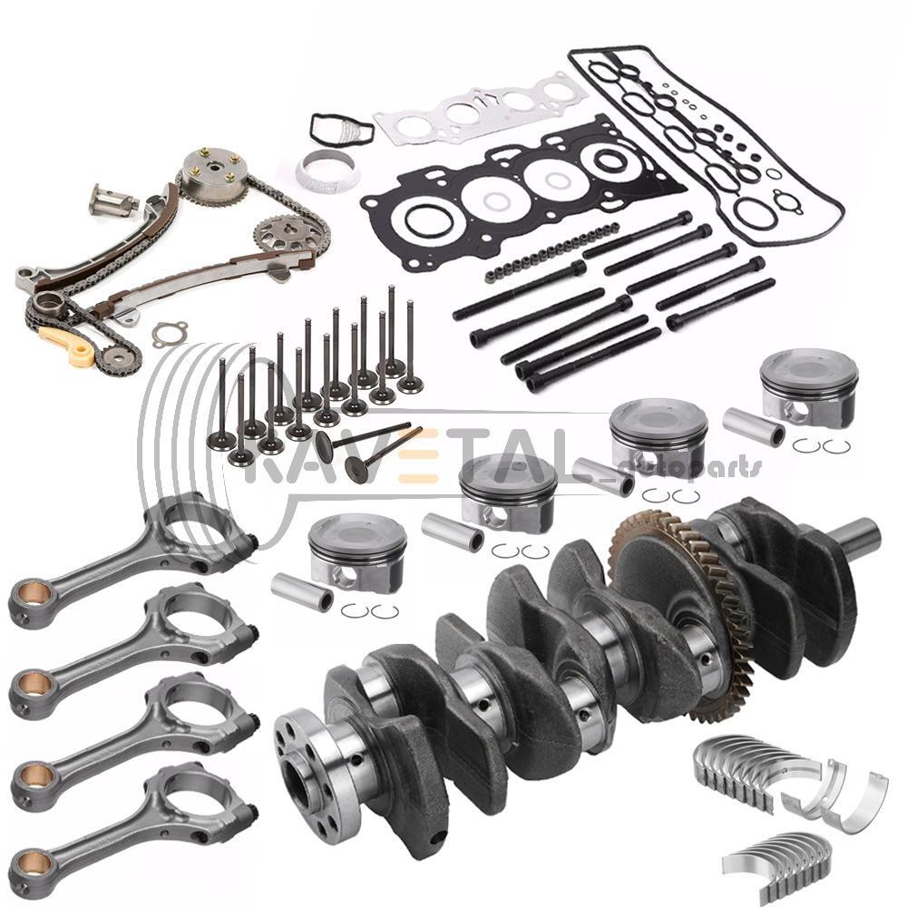 2AZ-FE 2.4L Engine Overhaul Rebuild Kit w/ Crankshaft Rods Timing Kit For Toyota