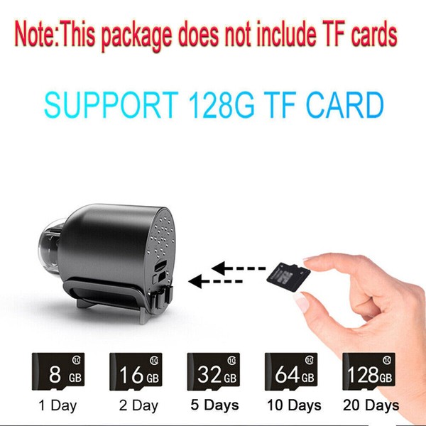 Mini Spy Camera WiFi HD 1080P Hidden IP Night Vision Camcorder Home Security Cam - Image 129
