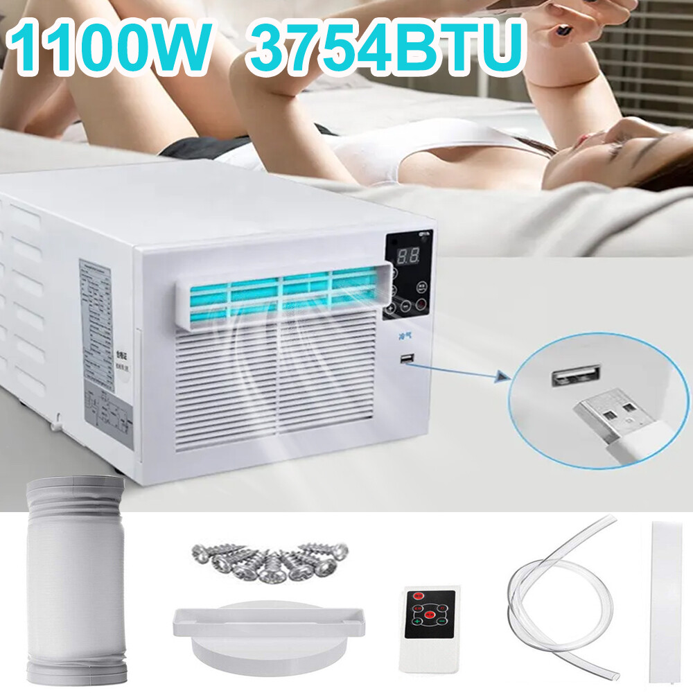 1100W 3754 BTU Portable Air Conditioner Cooling & Heater With Timer and Remote