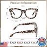 JiSoo Oversized Reading Glasses for Women Men 3.5, Stylish Designer Readers Women 3.5 with Large Frame,Demi Grey