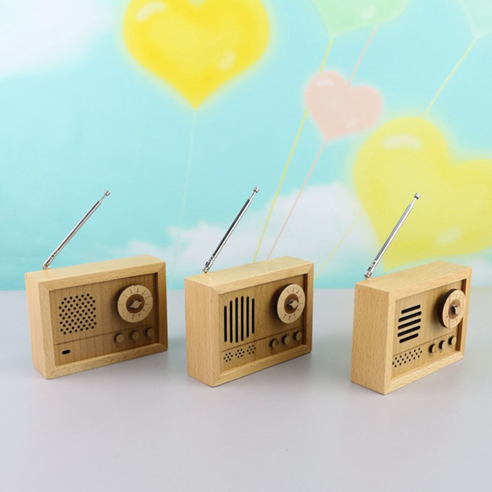 1 Pc Beech Music Box Vintage Birthday Gift Diy Wooden Craft For