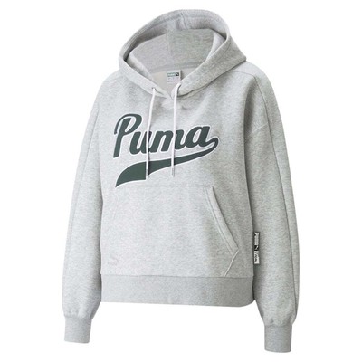

Puma Team Pullover Hoodie Womens Серые пальто Куртки Верхняя одежда 534334-04, Grey, Puma Team Pullover Hoodie