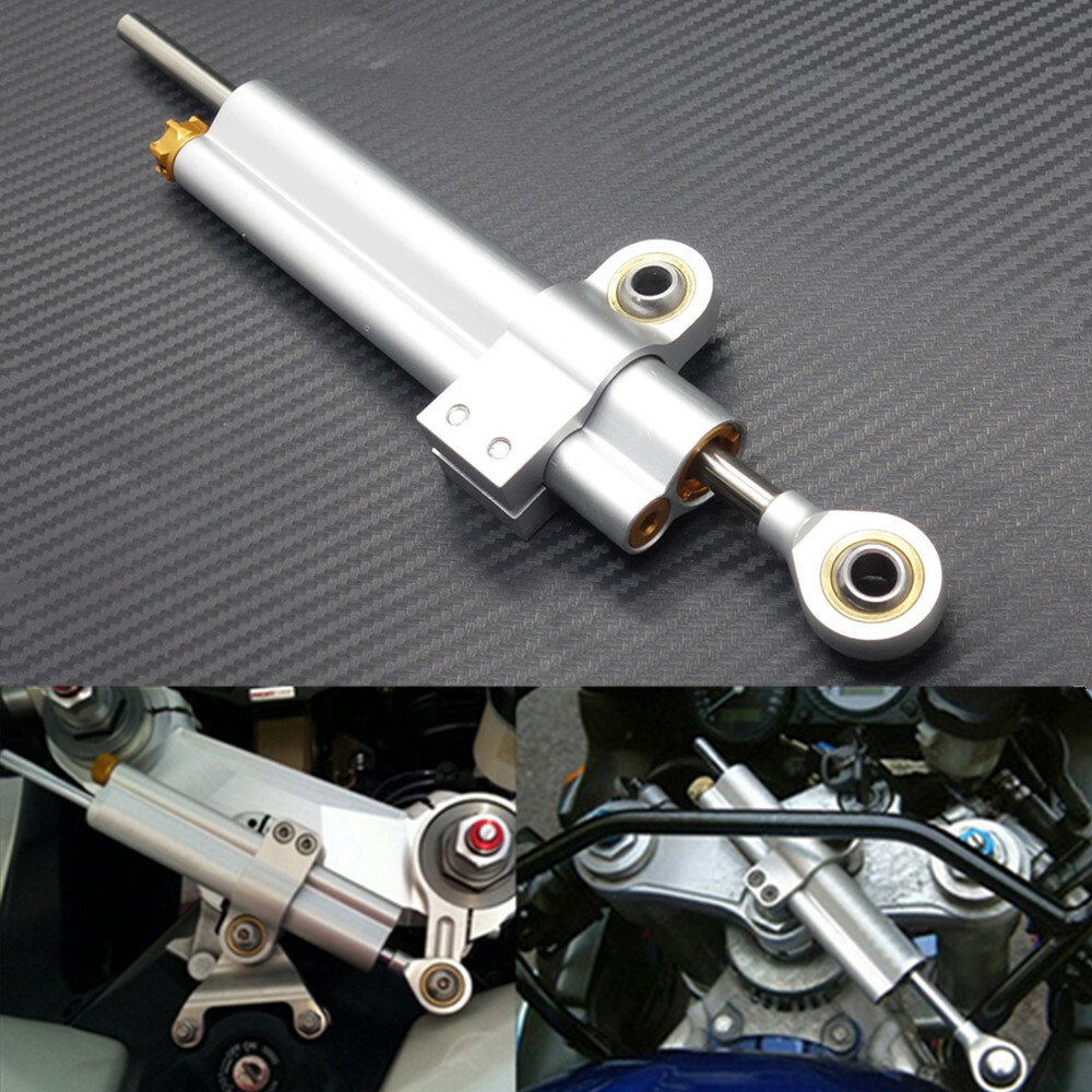 Silver CNC Steering Damper For Yamaha MT07 MT07 MT09 MT09 MT10 R6 R1