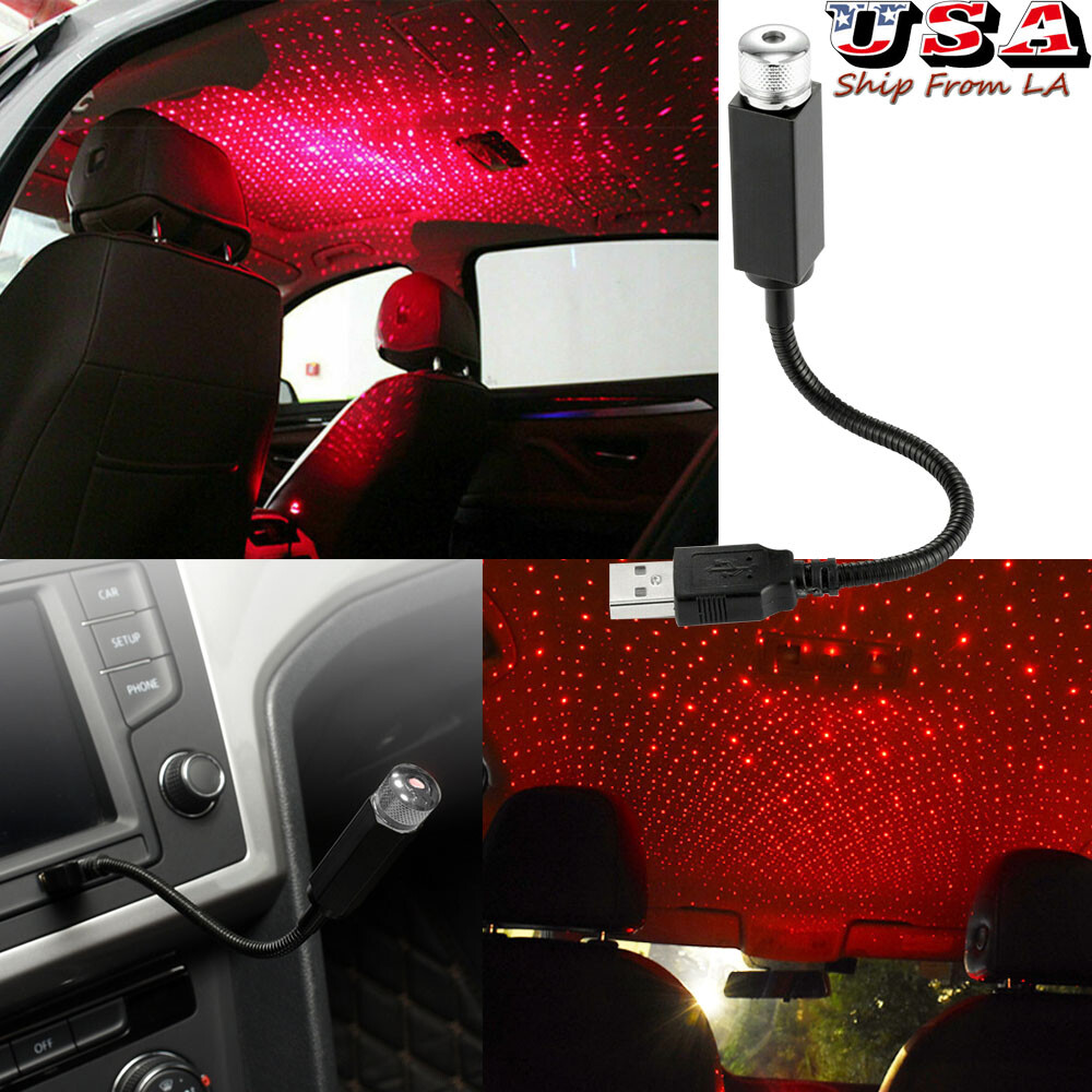 USB Car Interior Atmosphere Lamp Projector Starry Sky LED Ambient Star