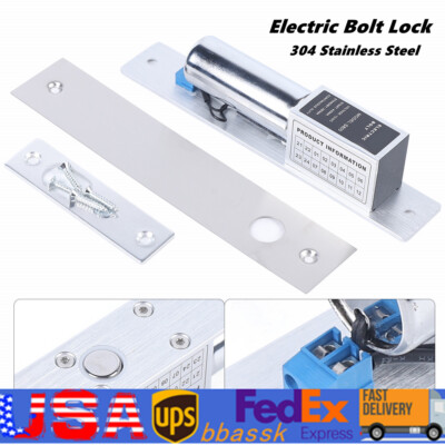 New Electric Bolt Lock Outdoor & Indoor Good Anti-Interference Stainless Steel 