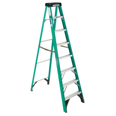 4/6/8 Ft Fiberglass Step Ladder With 250/225 Lb Load Capacity Type I Duty Rating