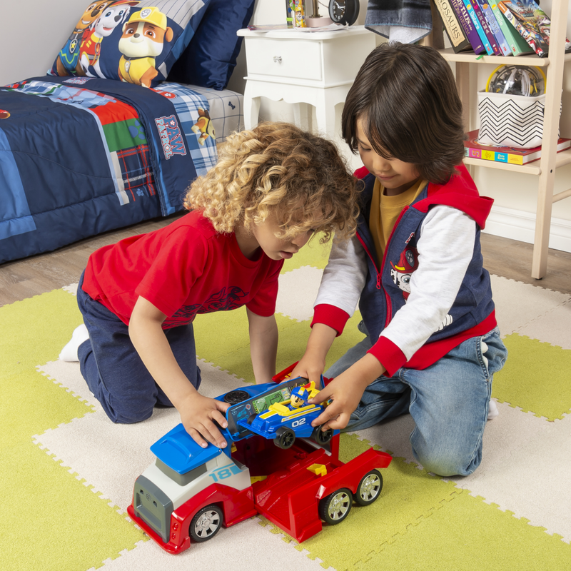 paw patrol ready race rescue mobile pit stop team vehicle with sounds