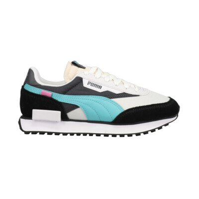 Puma Future Rider Play On Lace Up  Youth Boys Black, White Sneakers Casual Shoes