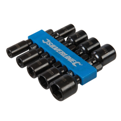 Steckschlüssel magnetisch 9-tlg Satz 5-12mm 1/4-Zoll-Sechskantantrieb Nüsse NEU