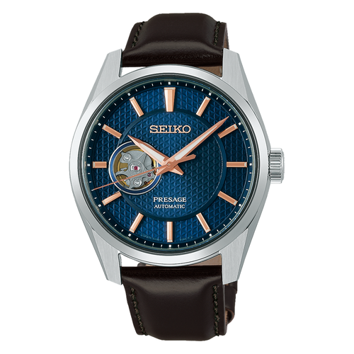 Pre-owned Seiko Presage Sharp Edged Open Heart Automatic Watch Sarx099 / Spb311j1 Usus
