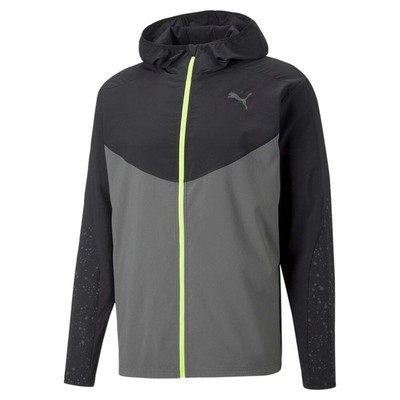 

Puma Светоотражающая печатная тканая куртка FullZip Мужская размер  Повседневная спортивная верхняя одежда, Grey, Puma Reflective Printed Woven FullZip Jacket