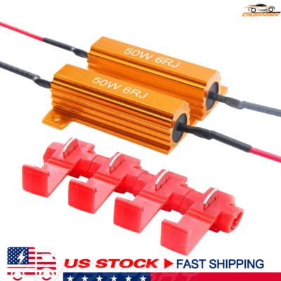 7443 7444 Load Resistor Fix Hyper Flash No Error For LED Turn Signal Light Bulbs
