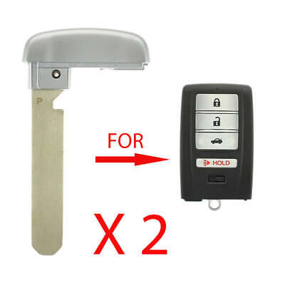 New Smart Key Uncut Emergency Blade Blank Key Replacement for Acura (2 Pack)