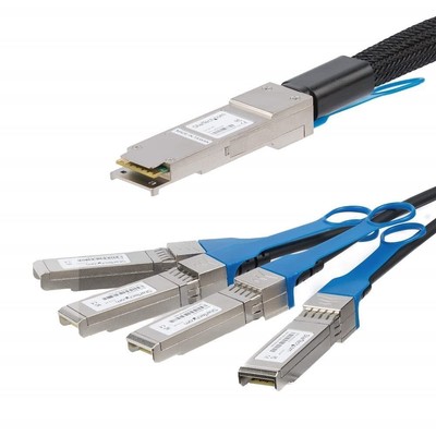 StarTech.com MSA Uncoded Compatible 3m 40G QSFP+ to 4x SFP+ Direct Attach