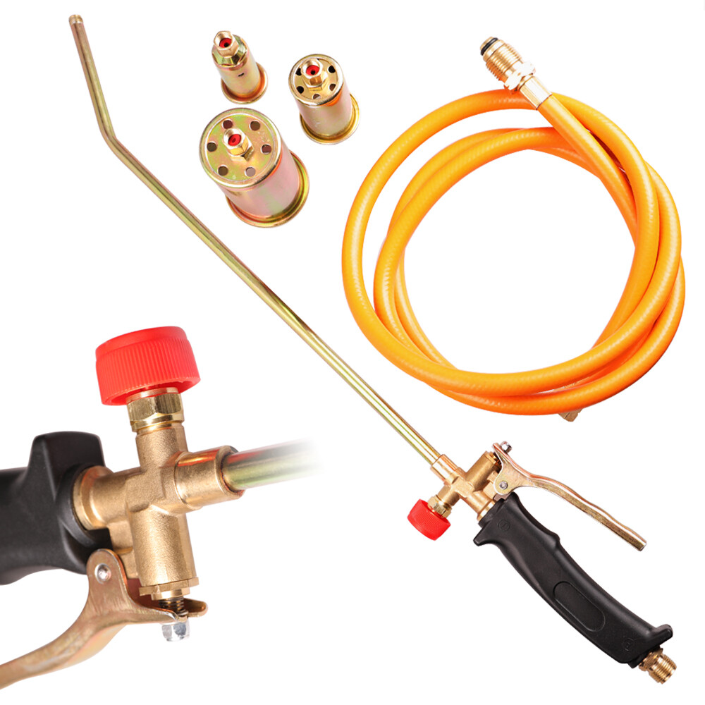 Portable Propane Weed Torch Fire Burner Lawn Ice Melter w/ 60" Hose + 3