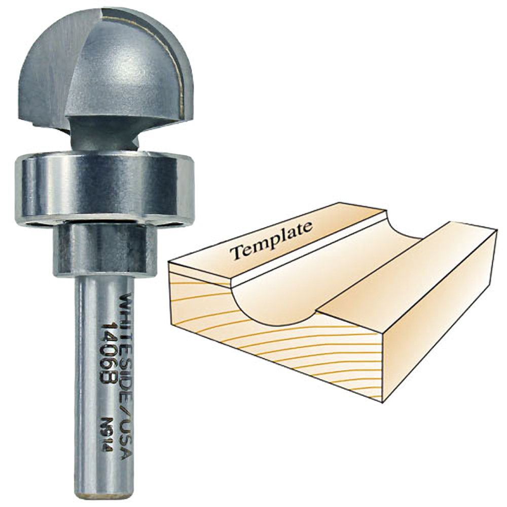 Whiteside Router Bits 1406B Round Nose Bit with Bearing 844278070453 eBay