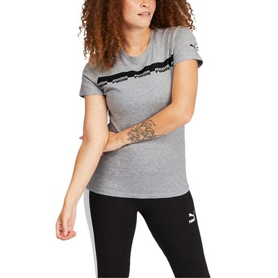

Женские серые повседневные топы Puma Script Logo с круглым вырезом и короткими рукавами 58855804, Grey